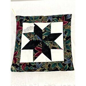 Quilted Star Pattern Aroma Spice Mat Trivet Floral Border For Kitchen